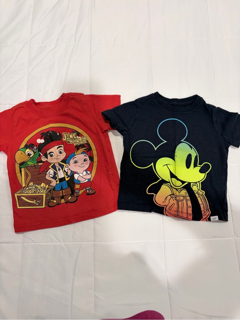 Disney Toddler Boys T-Shirt Bundle – Size 2T – Jake & Mickey Mouse